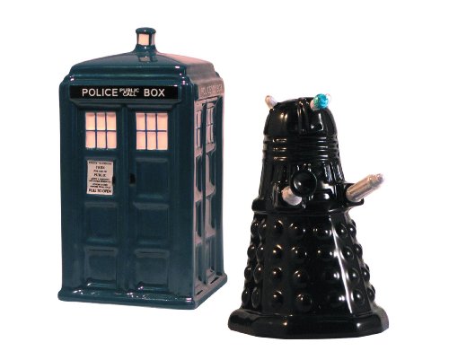 Doctor Who Tardis vs Dalek Salt & Pepper Shaker