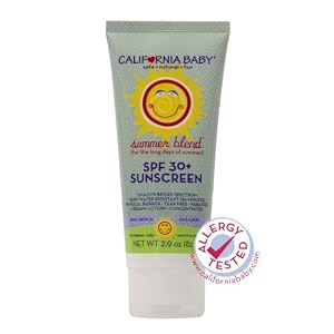 California Baby Face & Body Sunscreen Lotion SPF 30+, Summer blend -Citronella Bug Blend , 2.9 oz
