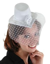 White Little Victorian Top Hat - One Size