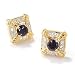 Sterling Silver / Platinum or 18K Vermeil Iolite Studs & Jackets