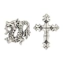 Boucles d'oreille - SE546 - Homme - Croix - Argent 1.2 Gr