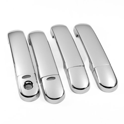 8 pcs Auto Parts Door Handle Covers Trims Mirror Chrome Side for Nissan 2004 2005 2006 2007 2008 2009 2010 2011 Versa Tiida Latio 2004 2005 2006 2007 2008 2009 Nissan Note Light weight durable chrome plated ABS