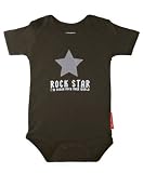 Babygags Rock Star Bodysuit in Black 0-3 Months