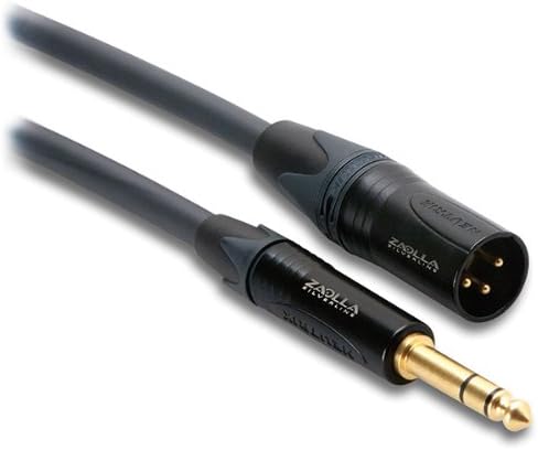 Zaolla Silverline Balanced Interconnect, XLR3M to 1/4 in TRS, 10 Feet (10 ft)