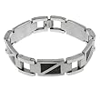 Stainless Steel and Rubber Link Bracelet