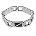 Stainless Steel and Rubber Link Bracelet
