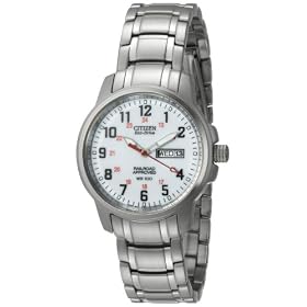 Citizen Mens Eco-Drive Railroad Stainless Steel Watch #BM8180-54A