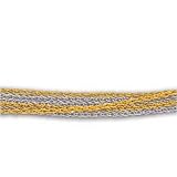 Two Tone 6 Strand Singapore Gold Bracelet