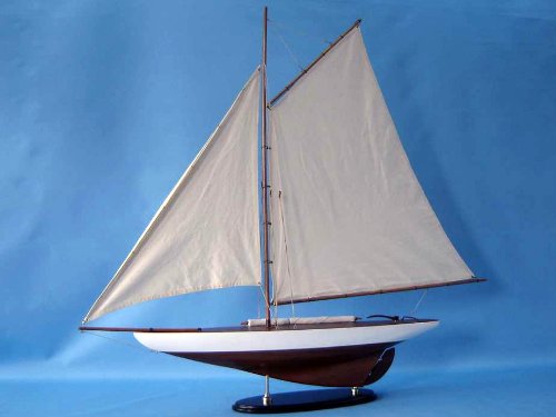 America's Cup Contender 26 Model Sailboat - Already Built Not a Kit - Wooden Sail Boat Replica Model Sailing Yacht America's Cup Racer Nautical Home Beach Wall DÃ©cor or Gift