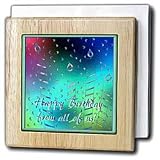 Beverly Turner Design Pastel Candles Happy Birthday from Us All Tile Napkin Holders
