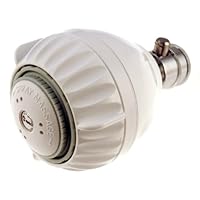 Shower Pro Massage ON/OFF Showerhead White 1.5 with pressure compensating flow controller, Super low flow 1.5gpm