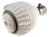 Shower Pro Massage ON/OFF Showerhead White 1.5 with pressure compensating flow controller, Super low flow 1.5gpm
