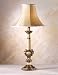 Antique Scroll, Leaf and Wicker Lamp Image