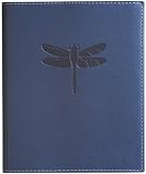 Review Italian Leather Albums  / Blue Embossed Dragonfly Leather Brag Book
