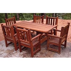 Forever Six-Foot Picnic Table And Six Armchairs by 