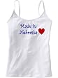 MADE IN NEBRASKA - State Series - White Women's / Girls Camisole (Girlie / Babydoll)