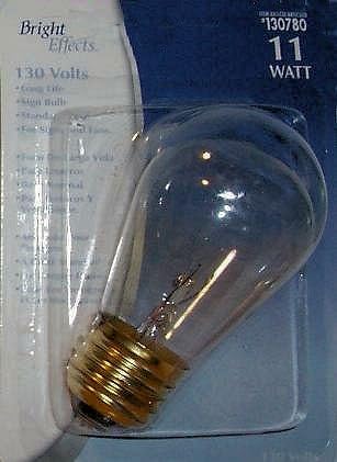 ABC Products" - Bright Effects ~ 11 watt - 130 volt - Sign - Light Bulb (Standard Base)