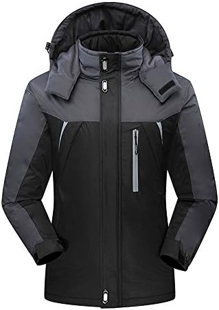 TLXC FAMILY Men's Waterproof Mountain Jacket Fleece Windproof Ski Jacket