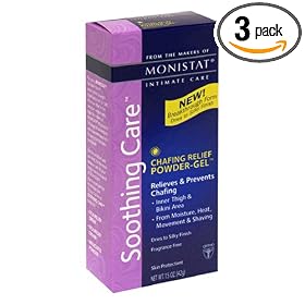 Monistat Soothing Care Chafing Relief Powder-Gel, 1.5-Ounce Tubes (Pack of 3) by Monistat