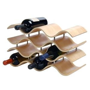 Oenophilia Bali 10-Bottle Wine Rack, Natural by