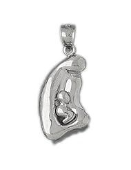 Clevereves 14K White Gold Pendant Religious 8.1 - Gram(s)