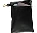 Millennium Leather Golf Accessory Mesh Pouch Small Leather,Black Florentine Napa Leather