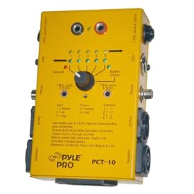 Pyle-Pro PCT10 Pro Audio Cable Tester (8 Plug, 3.5mm, 1/4-inch, XLR, RCA, TRS, Speakon, Banana Plug)