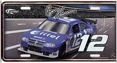 #12 Ryan Newman '08 Metal License Plate w/ Car & Number