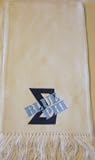 PBS Alpaca Scarf White w/Blue Phi