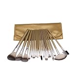 18pcs Yellow Professional Cosmetic Makeup Brush Set with Case