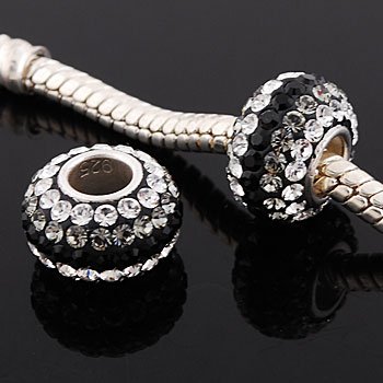 Andante Stones Original Massiv 925 Sterling Silber Kristall Bead TRICOLOR Element Kugel für European Beads + Organzasäckchen Beads