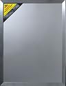 Large 60x80 cm Silver faced Magnetic board with Chrome effect frame 30mm width.