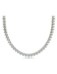 6.00 carat 3 Prong Ladys Round Cut Diamond Necklace in 18 karat Yellow Gold