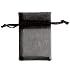 Black Small Organza Drawstring Pouches - Case of 100
