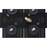 Chilewich Black Tuxedo Stripe Rectangle Placemat
