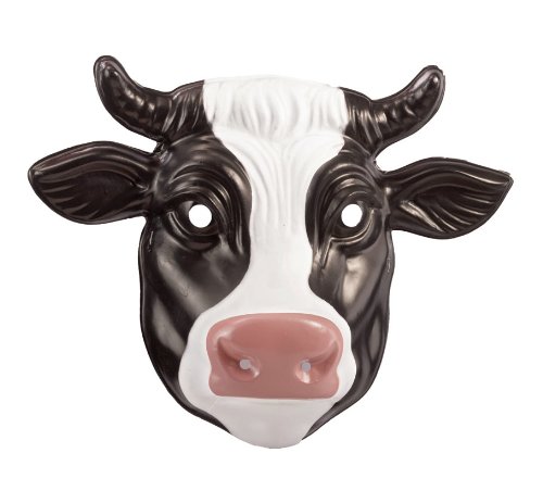 Children's Black Cow Plastic Mask!
