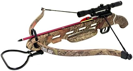 Wizard Archery 150lbs Short Stock Hunting Crossbow with 4x20 Scope + 8 x Arrows and Rope Cocking Device