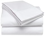 400-Thread-Count 100% Cotton Sateen King Sheet Set, White