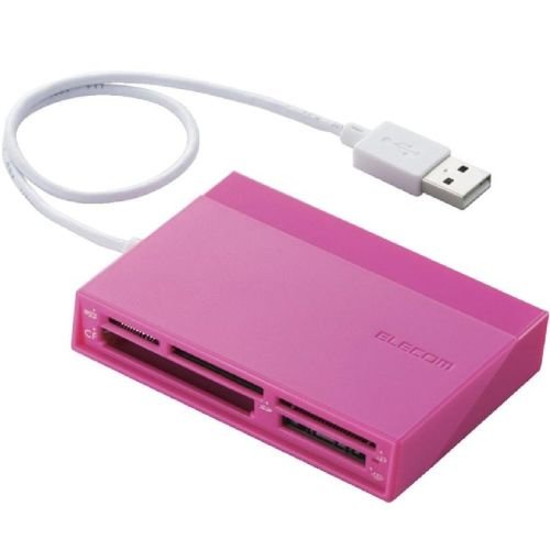 ELECOM メモリリーダライタ USBハブ付 SD+MS+CF+XD ピンク MR-C24PN