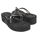 BCBGirls Women's Fondale Thong,Black,8 M