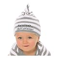 Baby M�tze bedruckt mit NUR SCHAUEN - NICHT ANFASSEN / in 9 Farben