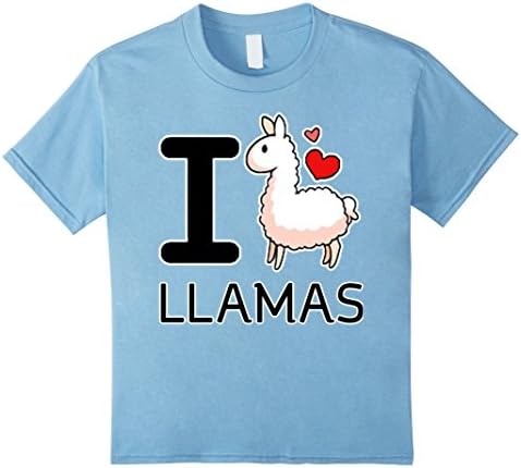 Kids Love Llama - I Love Llamas T shirt 6 Baby Blue