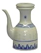 Blue and white rice pattern sauce dispenser - porcelain
