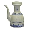 Blue and white rice pattern sauce dispenser - porcelain