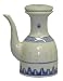 Blue and white rice pattern sauce dispenser - porcelain