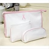 Pink Ribbon 3-pc. Terry Cloth Bag Set