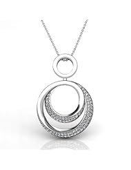 14KT White Gold Diamonds look great anywhere but everyone notices them on your neck. This pave swirl pendant is as elegant as it is practical. 5/8 CTW