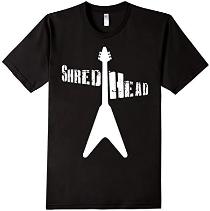 Men's Guitar T-Shirt - Shred Head - 100 Percent Cotton - Fitted XL Black