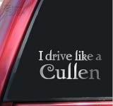 I drive like a Cullen Twilight Vinyl Decal Sticker - Shiny Chrome