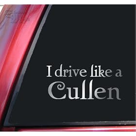 I drive like a Cullen Twilight Vinyl Decal Sticker – Shiny Chrome